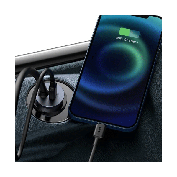 Baseus Share Together KFZ-Ladegerät 2x USB-A / 2x USB Type-C 120W PPS QC Power Delivery grau Baseus Share Together KFZ-Ladegerät 2x USB-A / 2x USB Type-C 120W PPS QC Power Delivery grau