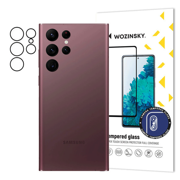 Wozinsky Full Kameraglas Schutz 9H Glasschutz für Samsung Galaxy S22 Ultra, schwarz Wozinsky Full Kameraglas Schutz 9H Glasschutz für Samsung Galaxy S22 Ultra, schwarz
