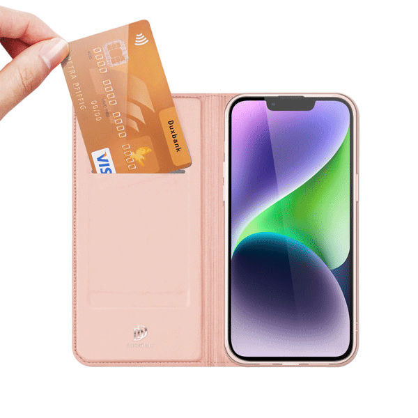 Dux Ducis Skin Pro Flip-Wallet Case für Apple iPhone 15 Plus, pink Dux Ducis Skin Pro Flip-Wallet Case für Apple iPhone 15 Plus, pink