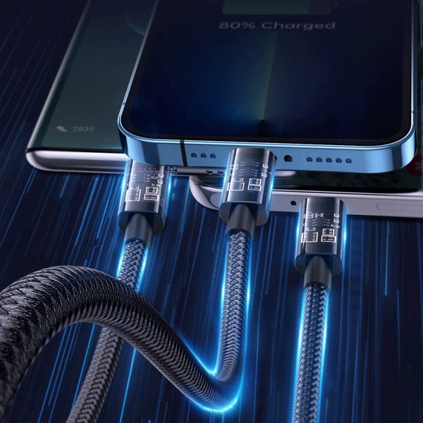 Joyroom 3in1 USB Ladekabel - USB Type C / Lightning / Micro USB - 3.5 A schwarz 1.2m (S-1T3015A5) Joyroom 3in1 USB Ladekabel - USB Type C / Lightning / Micro USB - 3.5 A schwarz 1.2m (S-1T3015A5)