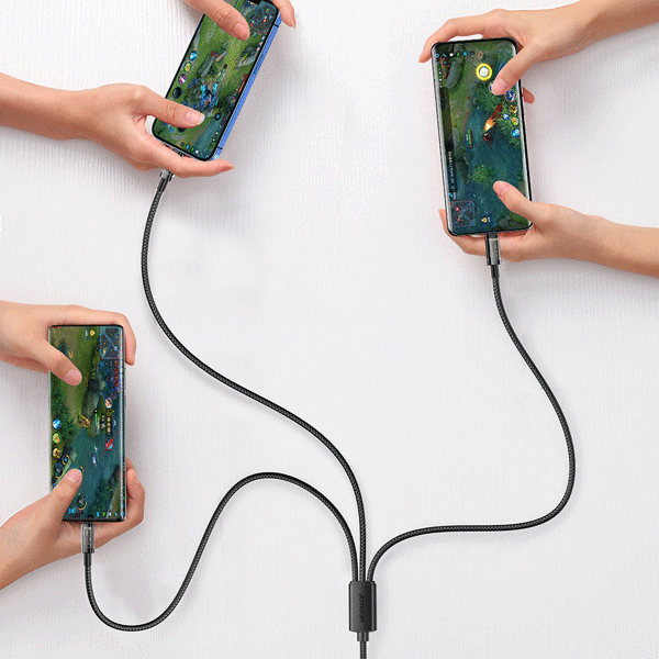 Joyroom 3in1 USB Ladekabel - USB Type C / Lightning / Micro USB - 3.5 A schwarz 1.2m (S-1T3015A5) Joyroom 3in1 USB Ladekabel - USB Type C / Lightning / Micro USB - 3.5 A schwarz 1.2m (S-1T3015A5)