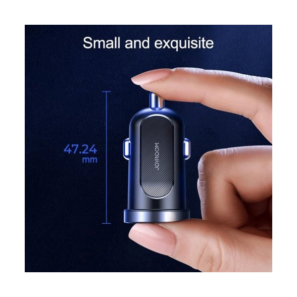Joyroom C-A09 Mini-Auto-Schnellladegerät 2x USB 30W Quick Charge, SCP, PD, AFC, schwarz Joyroom C-A09 Mini-Auto-Schnellladegerät 2x USB 30W Quick Charge, SCP, PD, AFC, schwarz