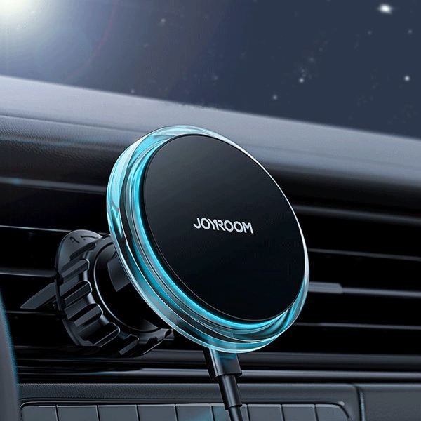 Joyroom Air Vent KFZ-Handy-Halterung mit 15 W Qi Wireless Charger (MagSafe-kompatibel) Silber Joyroom Air Vent KFZ-Handy-Halterung mit 15 W Qi Wireless Charger (MagSafe-kompatibel) Silber