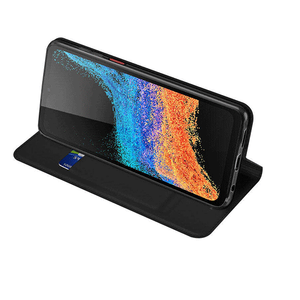 Dux Ducis Flip Case für Samsung Xcover 5 mit Kartenfach schwarz