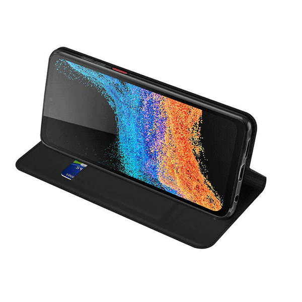 Dux Ducis Flip Case für Samsung Xcover 5 mit Kartenfach schwarz