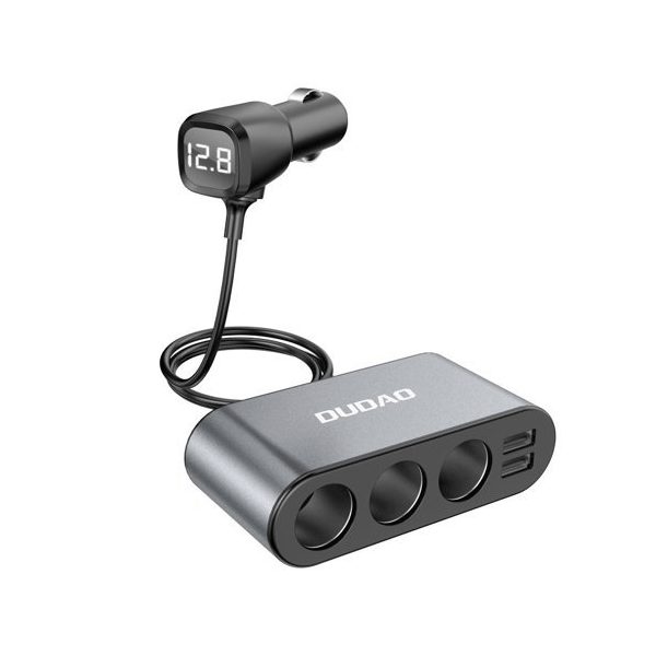 Dudao KFZ-Ladegerät 2x USB-A / 3x Zigarettenanzünder-Splitter schwarz Dudao KFZ-Ladegerät 2x USB-A / 3x Zigarettenanzünder-Splitter schwarz
