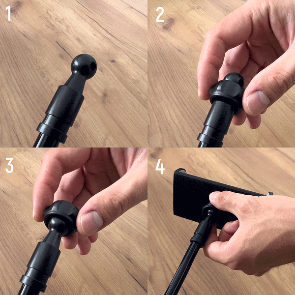 Wozinsky extra lange flexible Telefon- und Tablethalterung schwarz (WTHBK5) Wozinsky extra lange flexible Telefon- und Tablethalterung schwarz (WTHBK5)