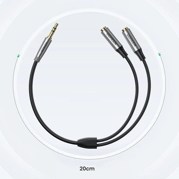 Ugreen AUX 3,5mm Miniklinken-Verlängerungskabel 0,2m schwarz (AV191 50253) Ugreen AUX 3,5mm Miniklinken-Verlängerungskabel 0,2m schwarz (AV191 50253)