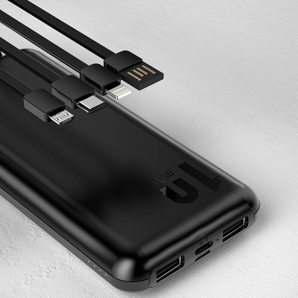 Dudao K6Pro Universal 10000mAh Powerbank mit USB-Kabel, USB Typ C, Lightning, weiss (K6Pro-white) Dudao K6Pro Universal 10000mAh Powerbank mit USB-Kabel, USB Typ C, Lightning, weiss (K6Pro-white)
