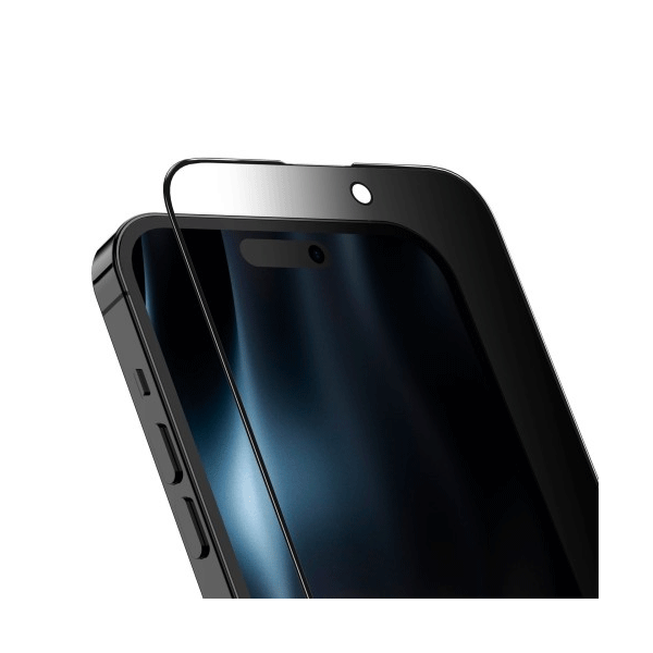 Rixus "Privacy" Anti-Spy-Filter Glas-Displayschutz 3D H9 für Apple iPhone 16 Pro, schwarz