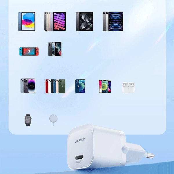 Joyroom USB-C 20W PD Mini-Ladegerät mit Ladekabel USB-C zu Lightning, weiss (JR-TCF02) Joyroom USB-C 20W PD Mini-Ladegerät mit Ladekabel USB-C zu Lightning, weiss (JR-TCF02)