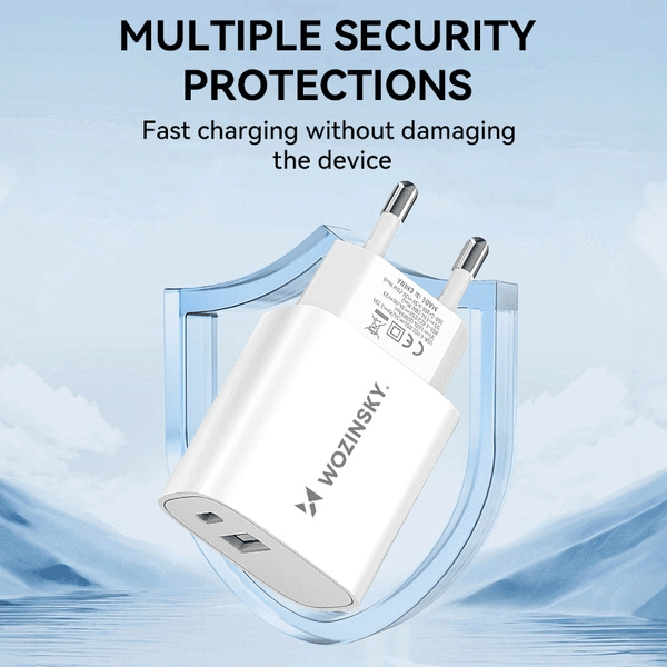 Wozinsky USB-A + USB-C 20W Netz-Ladegerät, weiss (WGWCW)