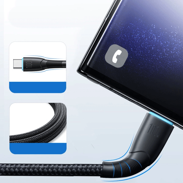 Joyroom Starry-Serie Schnell-Daten-/Ladekabel 100 W USB-A zu USB-C-Kabel 1 m, schwarz (SA32-AC6) Joyroom Starry-Serie Schnell-Daten-/Ladekabel 100 W USB-A zu USB-C-Kabel 1 m, schwarz (SA32-AC6)