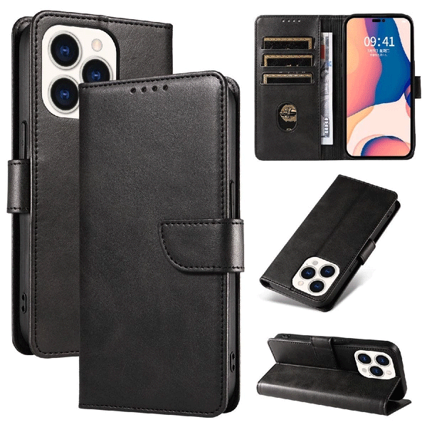 starfix Book Cover Wallet Schutz-Hülle für iPhone 16 Pro, schwarz starfix Book Cover Wallet Schutz-Hülle für iPhone 16 Pro, schwarz