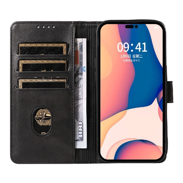starfix Book Cover Wallet Schutz-Hülle für iPhone 16 Pro, schwarz starfix Book Cover Wallet Schutz-Hülle für iPhone 16 Pro, schwarz