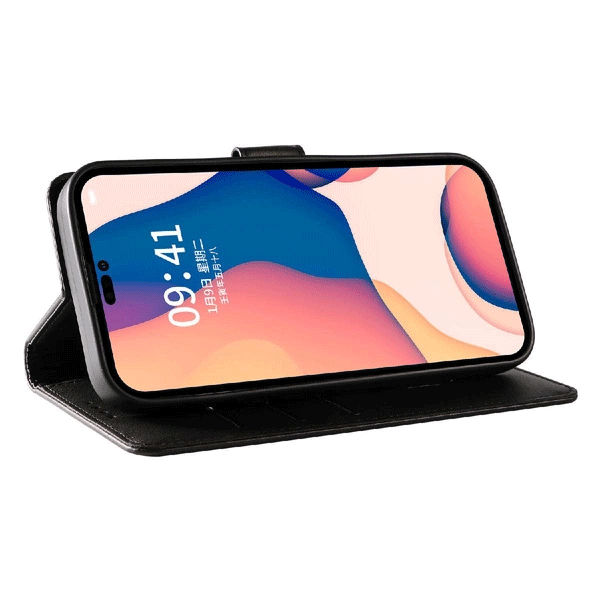 starfix Book Cover Wallet Schutz-Hülle für iPhone 16 Pro, schwarz starfix Book Cover Wallet Schutz-Hülle für iPhone 16 Pro, schwarz