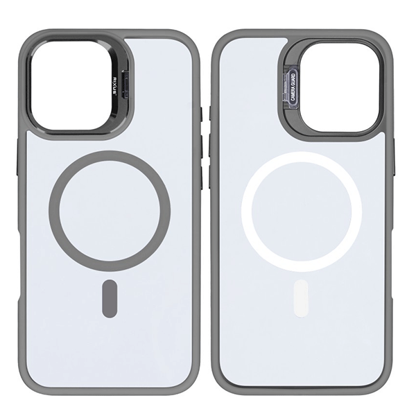 Rixus Classic03 Magnetic Cover MagSafe Schutz-Hülle mit Ständer für iPhone 16 Pro mit Ständer inkl. Kamera-Schutzglas, titanium grau Rixus Classic03 Magnetic Cover MagSafe Schutz-Hülle mit Ständer für iPhone 16 Pro mit Ständer inkl. Kamera-Schutzglas, titanium grau