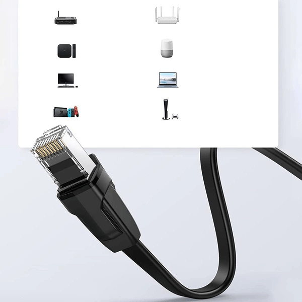Ugreen Flaches Netzwerkkabel UGREEN Ethernet RJ45, Cat.6, UTP, 8m, schwarz (UGR214BLK) Ugreen Flaches Netzwerkkabel UGREEN Ethernet RJ45, Cat.6, UTP, 8m, schwarz (UGR214BLK)
