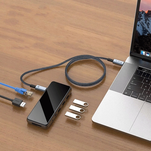 Tech-Protect UltraBoost Max USB-C 4.0 / USB-C 4.0 PD 240W 8K 40 Gbit/s 2 m Kabel, Grau Tech-Protect UltraBoost Max USB-C 4.0 / USB-C 4.0 PD 240W 8K 40 Gbit/s 2 m Kabel, Grau
