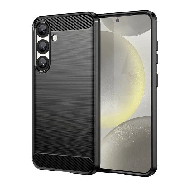 starfix Carbon Silikon Schutz-Hülle für Samsung Galaxy S25, schwarz starfix Carbon Silikon Schutz-Hülle für Samsung Galaxy S25, schwarz