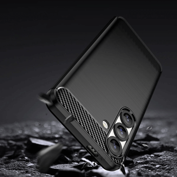 starfix Carbon Silikon Schutz-Hülle für Samsung Galaxy S25, schwarz starfix Carbon Silikon Schutz-Hülle für Samsung Galaxy S25, schwarz