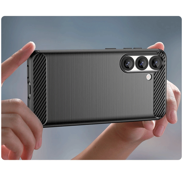 starfix Carbon Silikon Schutz-Hülle für Samsung Galaxy S25, schwarz starfix Carbon Silikon Schutz-Hülle für Samsung Galaxy S25, schwarz