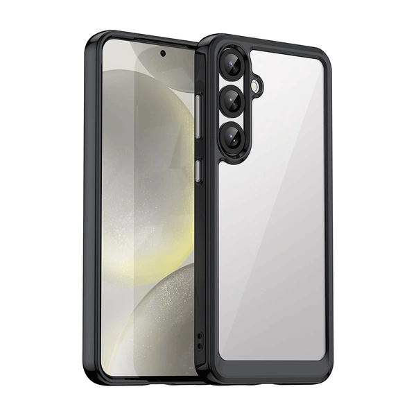 starfix Outer Space Silikon Schutz-Hülle mit Gelrahmen für Samsung Galaxy S25 PLUS, schwarz