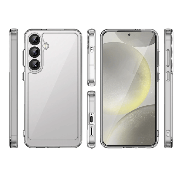 starfix Outer Space Silikon Schutz-Hülle mit Gelrahmen für Samsung Galaxy S25 PLUS, transparent