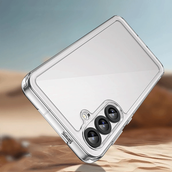 starfix Outer Space Silikon Schutz-Hülle mit Gelrahmen für Samsung Galaxy S25 PLUS, transparent