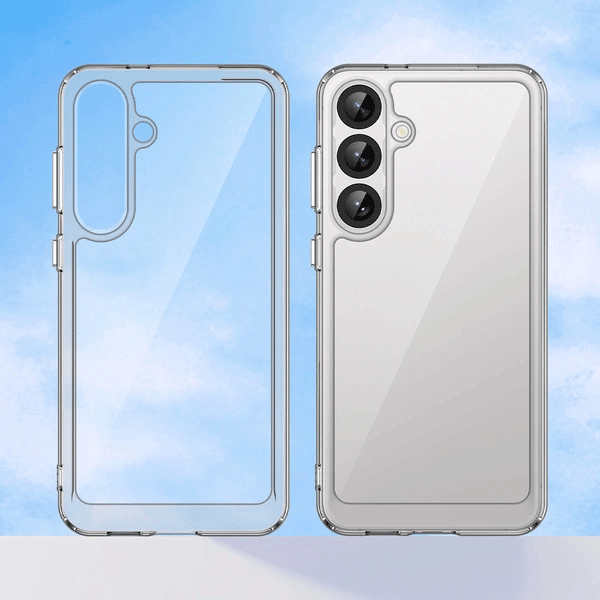 starfix Outer Space Silikon Schutz-Hülle mit Gelrahmen für Samsung Galaxy S25 PLUS, transparent