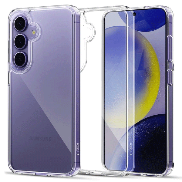 Tech-Protect Flexair Hybrid Silikon Schutz-Hülle für Samsung Galaxy S25, transparent
