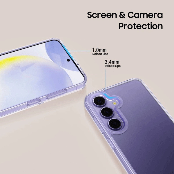 Tech-Protect Flexair Hybrid Silikon Schutz-Hülle für Samsung Galaxy S25, transparent