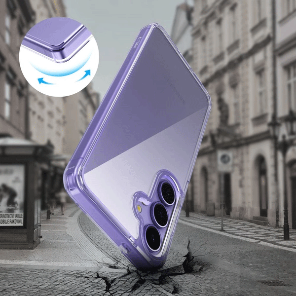 Tech-Protect Flexair Hybrid Silikon Schutz-Hülle für Samsung Galaxy S25, transparent