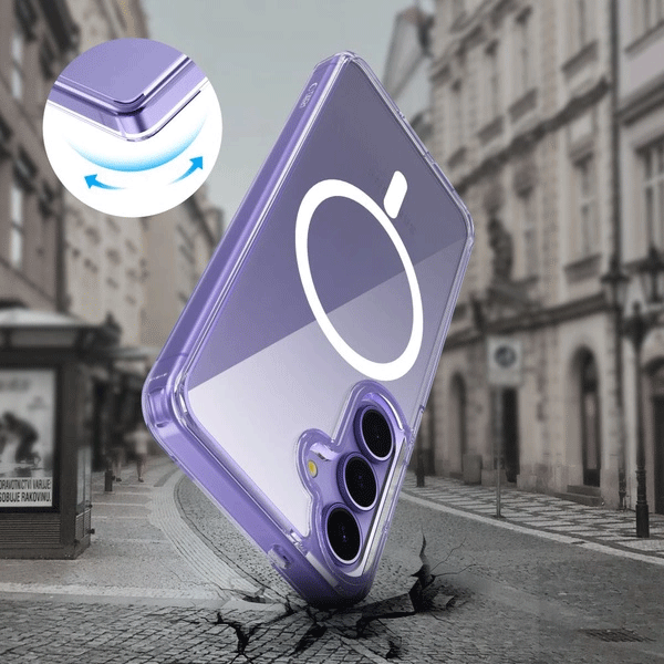 Tech-Protect Flexair Hybrid Silikon MagSafe Schutz-Hülle für Samsung Galaxy S25 PLUS, transparent