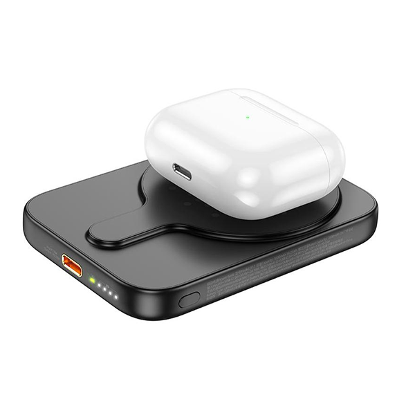 HOCO J117 20W Mini Power Bank kabellos kompatibel mit Magsafe Wireless laden 5000mAh, schwarz