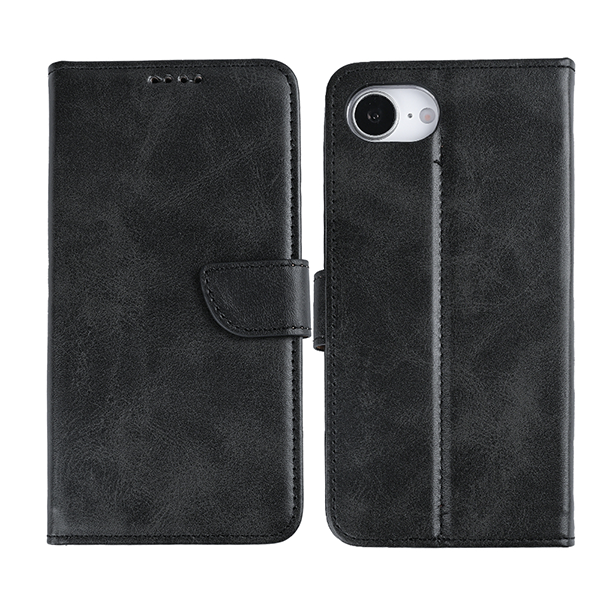 Rixus Wallet Schutz-Hülle pasend für Apple iPhone 16e, schwarz