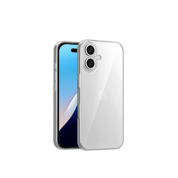 OKKES Slim Silikon-Tasche passend für Apple iPhone 17, transparent