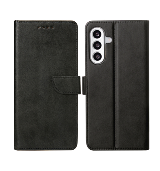 Rixus Flip Book Cover Tasche Schutz-Hülle Case passend für Samsung Galaxy A56 (A566B), schwarz