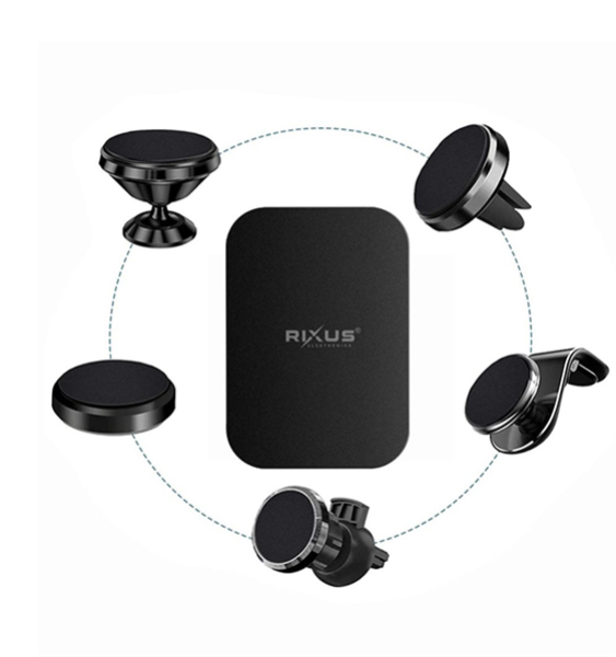 Rixus RXHM25 Universal Magnetplatten für Halterung mit Selbstklebende-Montagekleber, schwarz