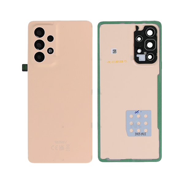 Akkudeckel kompatibel mit Samsung Galaxy A53 5G A536B mit Kameralinse, Awesome Peach