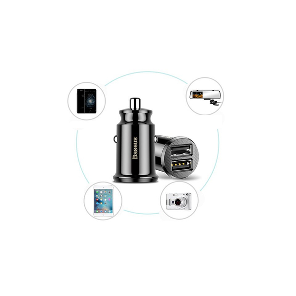 Baseus Grain KFZ-Mini-Ladegerät CCALL-ML01 2x USB-A, 3,1A, schwarz (ZD551KL) Baseus Grain KFZ-Mini-Ladegerät CCALL-ML01 2x USB-A, 3,1A, schwarz (ZD551KL)