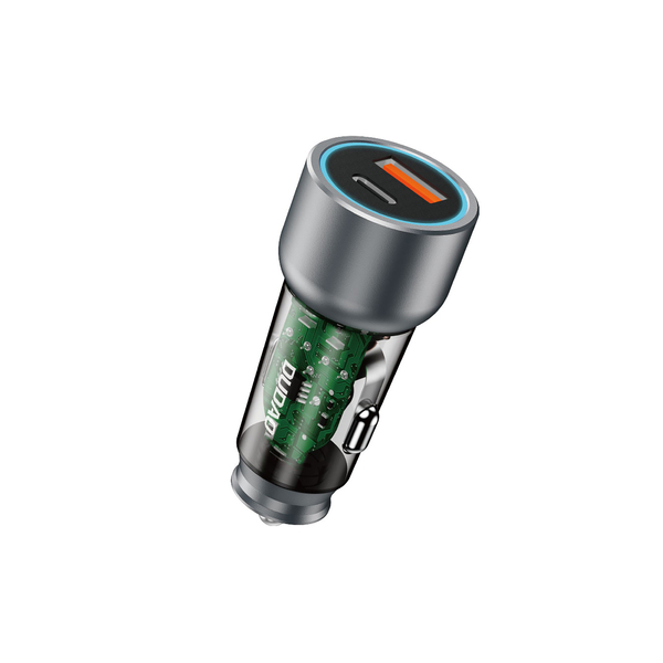 Joyroom JR-CCN07 KFZ-Ladegerät 120 W 2xUSB-C USB-A + USB-C-Kabel 100 W, Dunkelgrau (JR-CCN07)