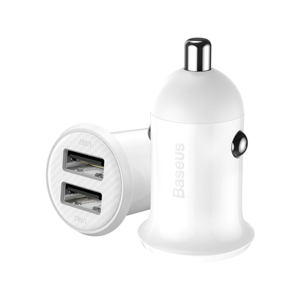 Baseus Grain Pro Autoladegerät 2x USB 4,8 A weiß (CCALLP-02) Baseus Grain Pro Autoladegerät 2x USB 4,8 A weiß (CCALLP-02)