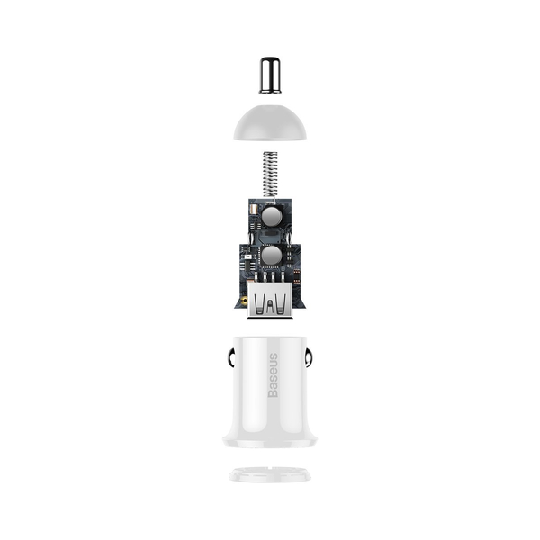 Baseus Grain Pro Autoladegerät 2x USB 4,8 A weiß (CCALLP-02) Baseus Grain Pro Autoladegerät 2x USB 4,8 A weiß (CCALLP-02)
