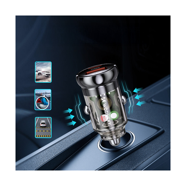 Wozinsky 65W kfz-Ladegerät USB-C PD 65W / USB-A 45W QC 3.0, schwarz Wozinsky 65W kfz-Ladegerät USB-C PD 65W / USB-A 45W QC 3.0, schwarz