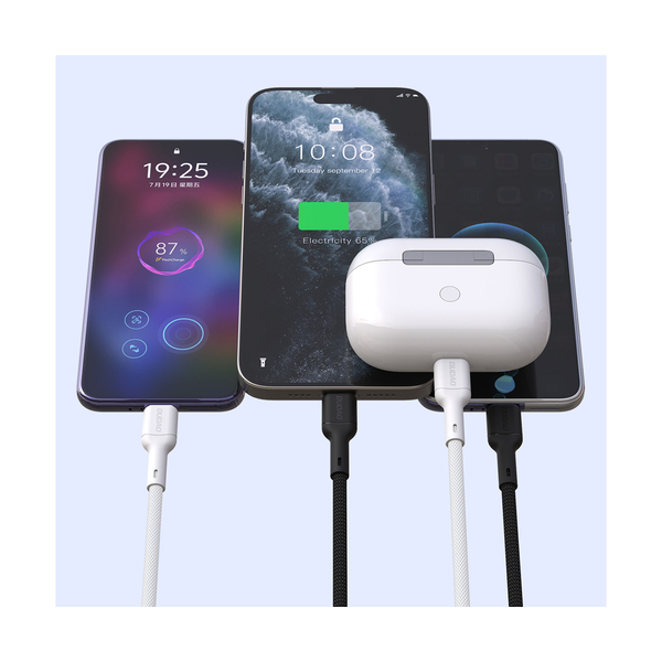 Dudao 65W USB-C zu USB-C Schnelladekabel 2m- Weiß (L9C_White 2M) Dudao 65W USB-C zu USB-C Schnelladekabel 2m- Weiß (L9C_White 2M)
