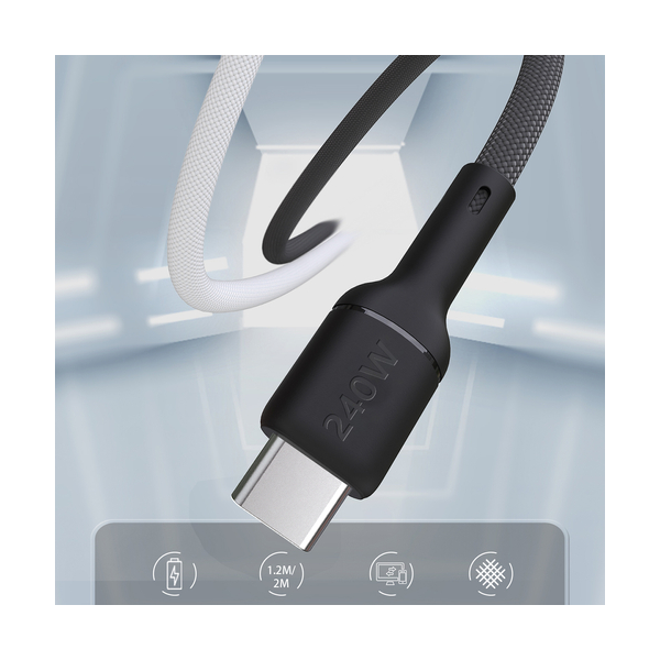 Dudao 65W USB-C zu USB-C Schnelladekabel 1m - Schwarz (L9C_Black 1M) Dudao 65W USB-C zu USB-C Schnelladekabel 1m - Schwarz (L9C_Black 1M)