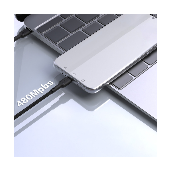 Dudao 65W USB-C zu USB-C Schnelladekabel 1m - Schwarz (L9C_Black 1M) Dudao 65W USB-C zu USB-C Schnelladekabel 1m - Schwarz (L9C_Black 1M)