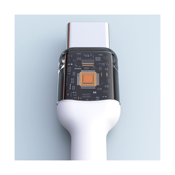 Dudao 65W USB-C zu USB-C Schnelladekabel 1m - Weiß (L9C_White 1M) Dudao 65W USB-C zu USB-C Schnelladekabel 1m - Weiß (L9C_White 1M)