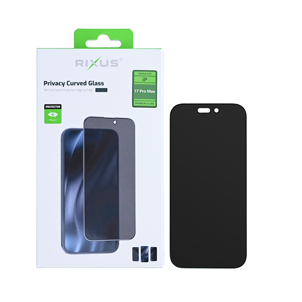 Rixus Privacy Full Curved Edge Displayschutz-Glas passend für iPhone 17, schwarz Rixus Privacy Full Curved Edge Displayschutz-Glas passend für iPhone 17, schwarz